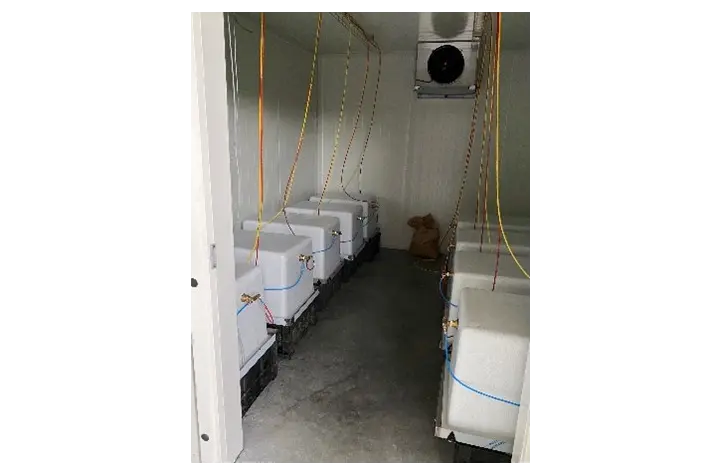 Small scale CA research facility with 12 CA containers in the Netherlands.