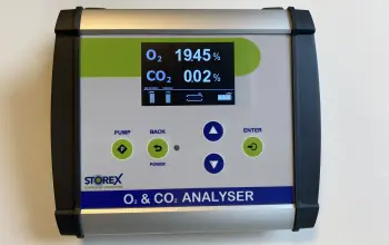 1. Draagbare O2/CO₂ meter