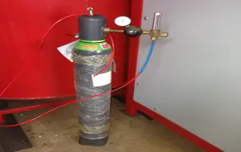 8. Calibration gas bottle with pressure gauge + pressure regulator + flow meter