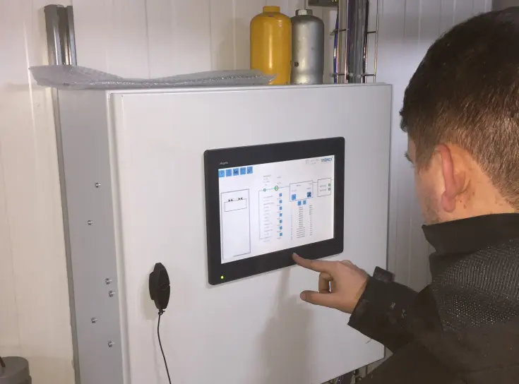 A stand-alone CO2 ventilation system consists of: